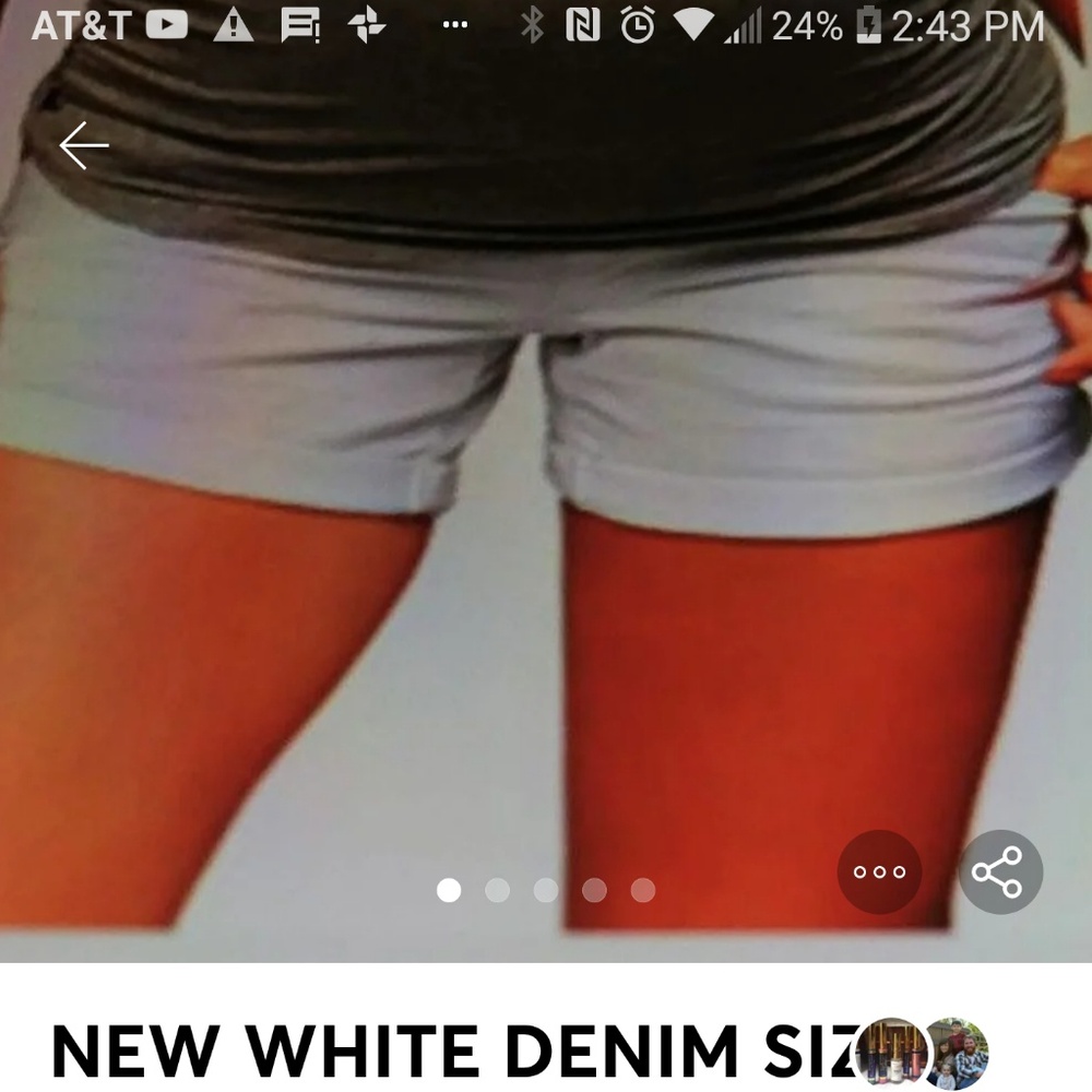 NEW WHITE MATERNITY SHORTS SIZE 14
